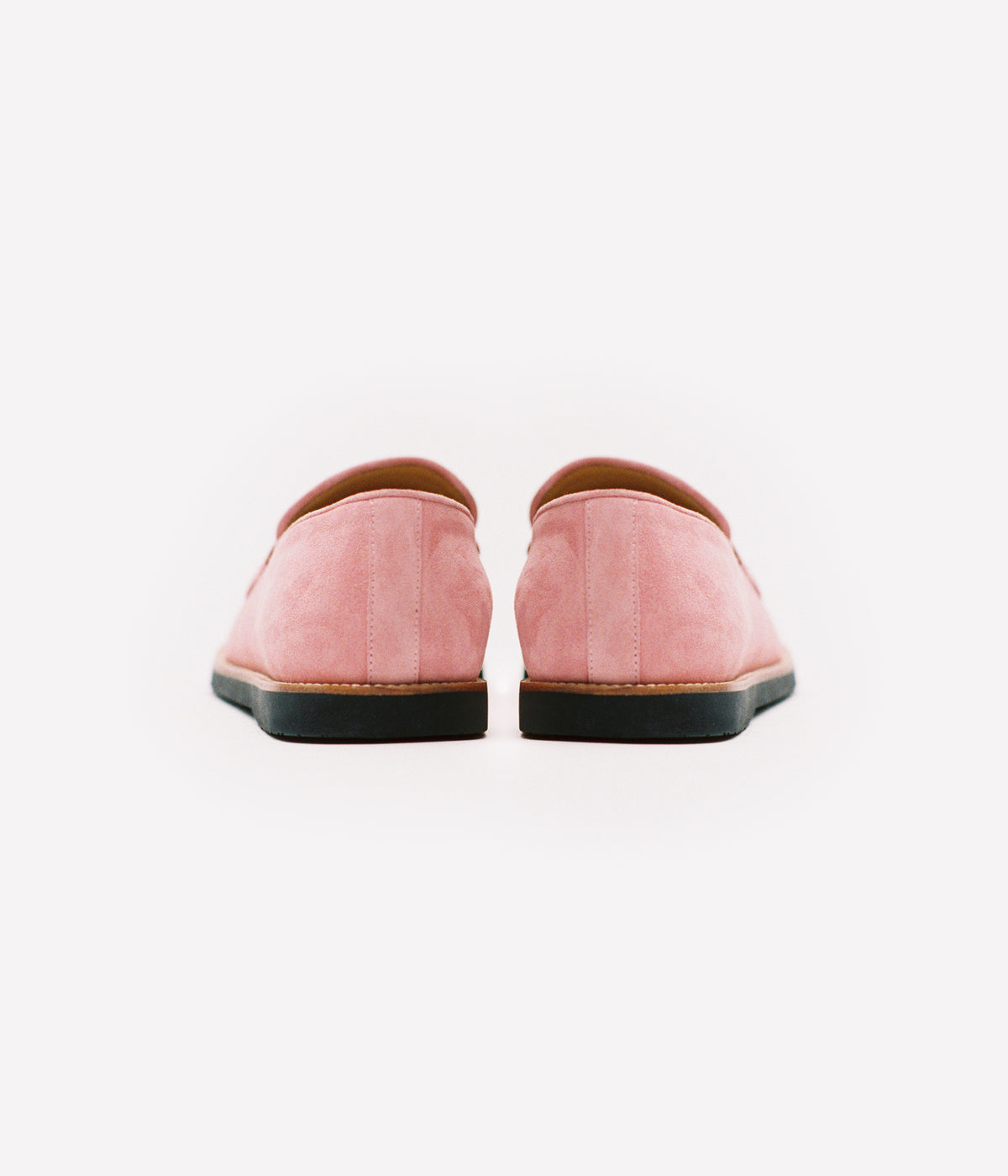 HUMAN RECREATIONAL SERVICES DEL REY PENNY LOAFER IN PINK ITALIAN SUEDE 