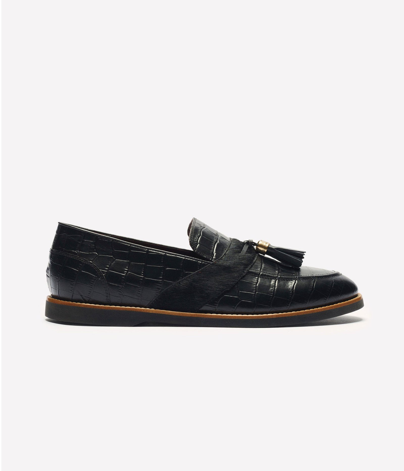 HUMAN RECREATIONAL SERVICES BLACK DEL REY TASSEL LOAFER