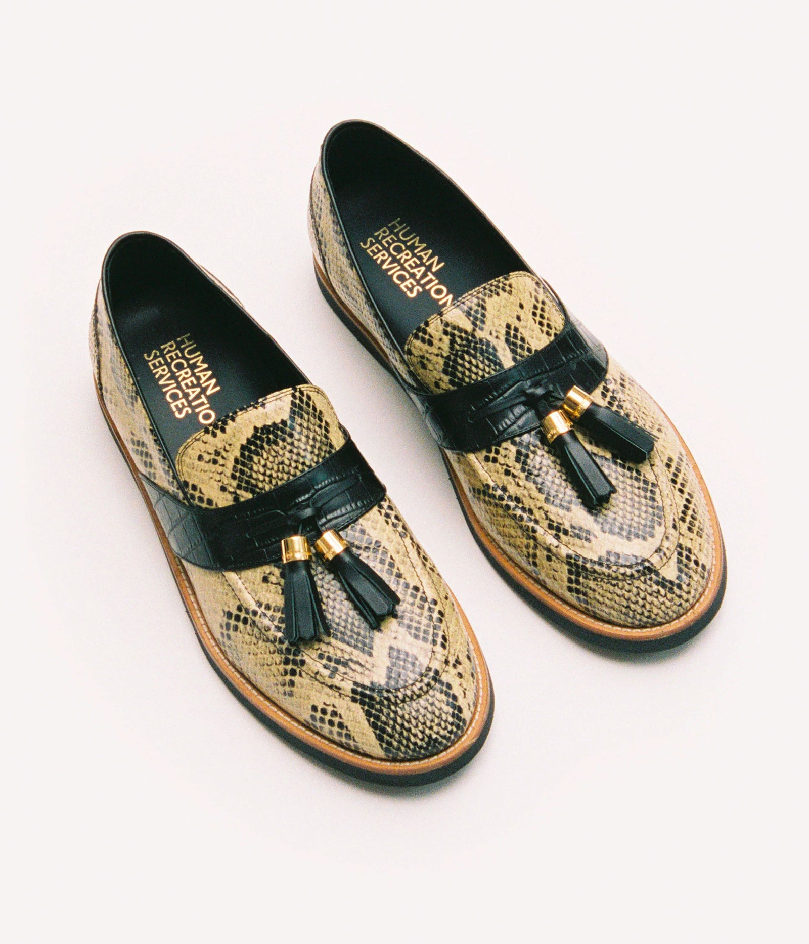 HUMAN RECREATIONAL SERVICES DEL REY TASSEL LOAFER IN RATTLESNAKE